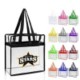 CLEAR TRANSPARENT TOTE BAG with Zipper image 2