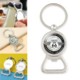 METAL ROUND BOTTLE OPENER KEYRING CHAIN image 2