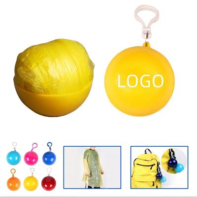 Picture of DISPOSABLE RAINCOAT PONCHOS with Keyring Chain Ball