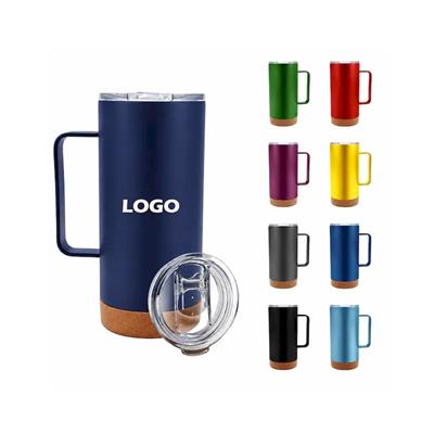 Picture of STAINLESS DOUBLE WALL THERMAL INSULATED MUG 16OZ LID HANDLE