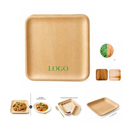 Picture of COMPOSTABLE 10 INCH SQUARE PALM LEAF DINNER PLATES