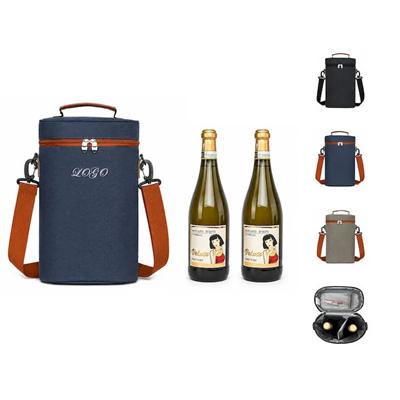 Picture of 2 BOTTLE LEAKPROOF THERMAL INSULATED WINE TOTE CARRIER BAG