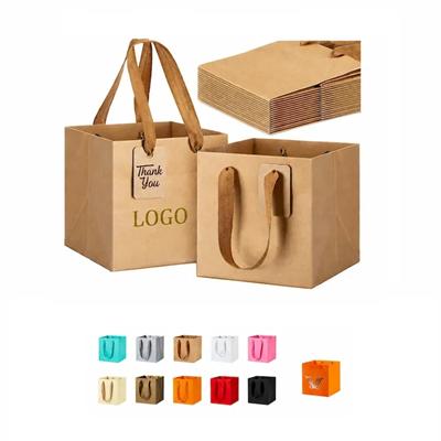Picture of MINI PAPER GIFT BAGS with Handle 6 x 6 x 6 Square
