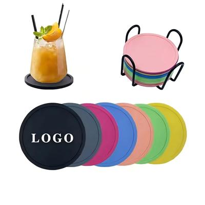 Picture of COLORFUL SILICON ROUND COASTERS