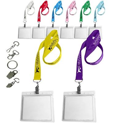Picture of 3 & 4 INCH LANYARDS W & BADGE HOLDER COMBO CLEAR TRANSPARENT VINYL
