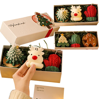 Picture of CHRISTMAS SCENTED CANDLE TREE, GINGERBREAD MAN, SNOWMAN