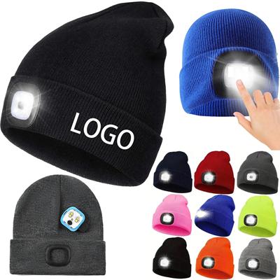 Picture of WINTER LED LIGHTING DESIGN KNITTED POLYESTER SOFT HAT
