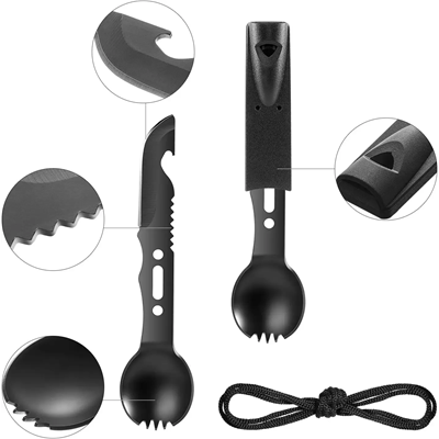 Picture of 7 -IN- 1 SURVIVAL MULTIFUNCTION STAINLESS STEEL METAL SPOON