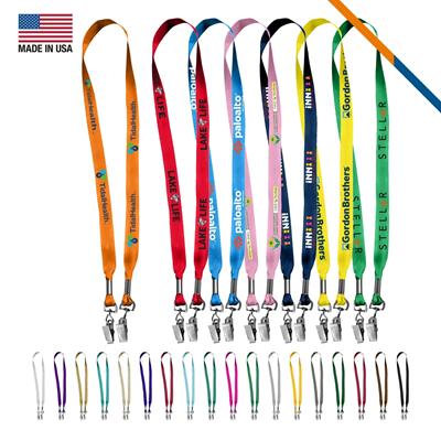 Picture of 3-4 INCH CUSTOM OPEN ENDED POLYESTER LANYARD W & BADGE HOLDER