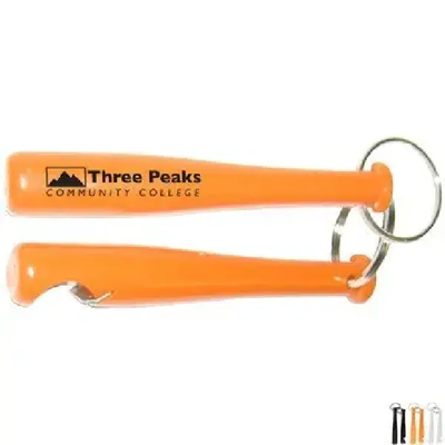 Picture of BASEBALL BAT SHAPE BOTTLE OPENER W & KEY HOLDER KEYRING