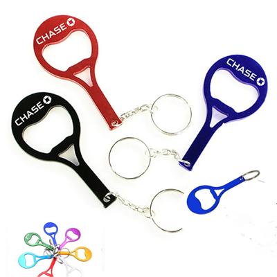 Picture of TENNIS RACKET SHAPE BOTTLE OPENER W & KEYRING CHAIN