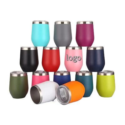 Picture of 12OZ 304 STAINLESS STEEL METAL EGGSHELL THERMAL INSULATED CUP