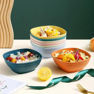 Picture of WHEAT STRAW SQUARE BOWL, UNBREAKABLE PLASTIC DINNER BOWL