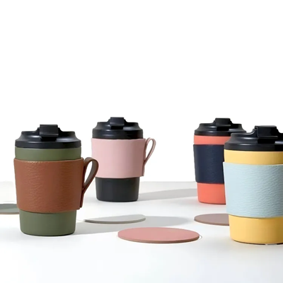 Picture of LEATHER COFFEE CUP SLEEVE