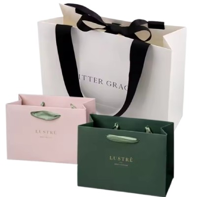Picture of FRANKIE LUXURY LAMINATED PAPER RIBBON GIFT BAG