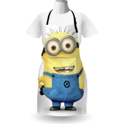 Picture of DYE-SUBLIMATION COTTON POLY APRON W & CUSTOM LOGO & 2 POCKETS