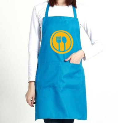 KITCHEN APRON W & CUSTOM IMPRINT & ADJUSTABLE STRAP 24 INCH x 35 INCH