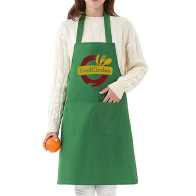 KITCHEN APRON W & CUSTOM IMPRINT & POCKETS 26 INCH x 36 INCH APRONS