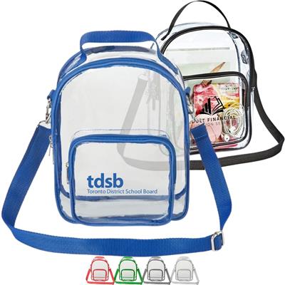 Picture of CLEAR TRANSPARENT PVC CROSSBODY BAG STADIUM APPROVED SHOULDER SPORTS PACK