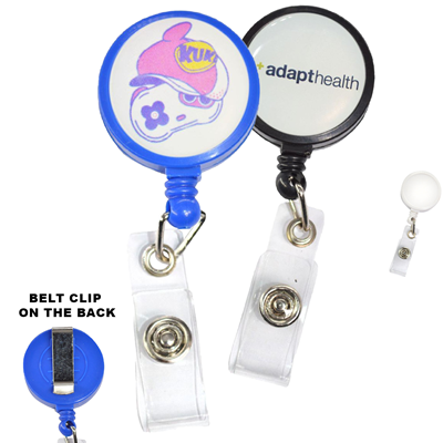 Picture of LARGE RETRACTABLE ROUND BADGE REEL with Belt Clip