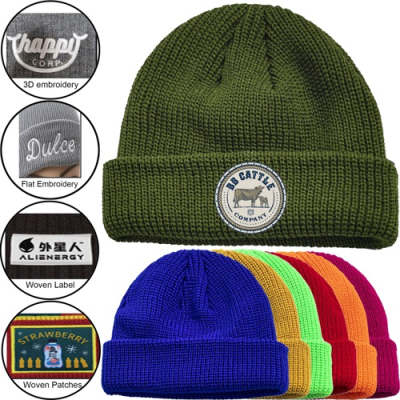 Picture of WARM SOFT KNITTED BEANIE HAT SOLID COLOUR