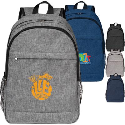 Picture of SOLID COLOR HEATHER LITE LAPTOP BACKPACK RUCKSACK with Braided Handle