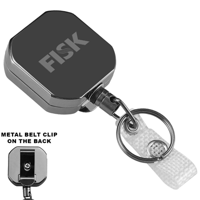 Picture of SQUARE HEAVY DUTY METAL BADGE REEL with Belt Clip
