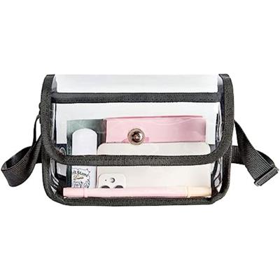 Picture of CLEAR TRANSPARENT PVC MESSENGER BAG CROSSBODY STADIUM APPROVED PURSE BAG