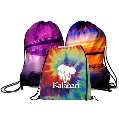 Picture of LARGE 16 INCH X 20 INCH COTTON DRAWSTRING BACKPACK RUCKSACK with Full Color Print