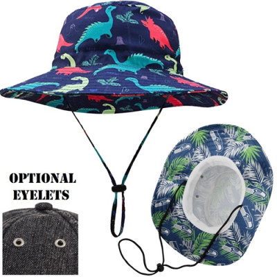 Picture of SUBLIMATED SUMMER FISHING BUCKET HATS W & ADJUSTABLE DRAWSTRING
