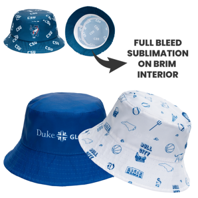Picture of SUBLIMATED UNSTRUCTURED BUCKET HAT W & IMPRINT ON BRIM INSIDE