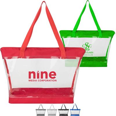 Picture of CLEAR TRANSPARENT PVC TRANSPARENT SHOULDER TOTE BAG
