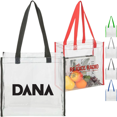Picture of CLEAR TRANSPARENT PVC TRANSPARENT STADIUM APPROVED TOTE BAG