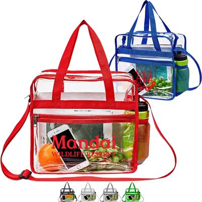 Picture of CLEAR TRANSPARENT BAG - WATERPROOF TRANSPARENT PVC TRAVEL SHOPPER TOTE BAG
