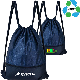 Picture of BOTTOM ZIPPER RPET RECYCLED 210D POLYESTER LARGE DRAWSTRING BACKPACK RUCKSACK