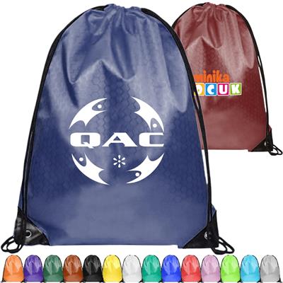 Picture of FOOTBALL SHAPE FABRIC LARGE DRAWSTRING with Reinforced Corner