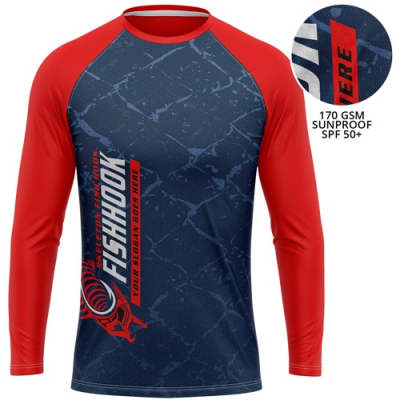 Picture of UNISEX 170 GSM SUNPROOF SPF 50+ SUBLIMATION LONG SLEEVE FISHING TEE SHIRT