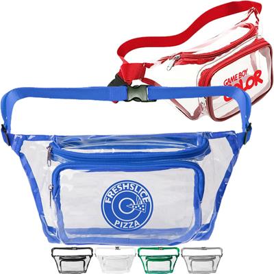 Picture of CLEAR TRANSPARENT PVC WAIST BAG STADIUM APPROVED FANNY PACK