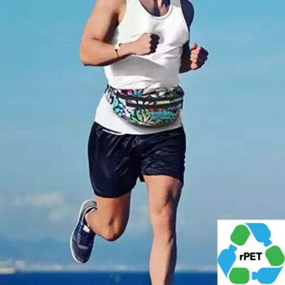 Picture of 3 ZIP WAIST BAG RPET RECYCLED 600D POLYESTER SUBLIMATION FANNY PACK