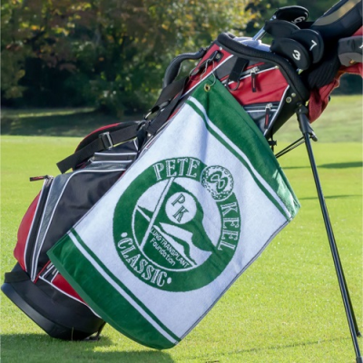 Picture of 12 INCHX 20 INCH SUBLIMATED PLUSH MICROFIBRE GOLF TOWEL W &  GROMMET & CARABINER