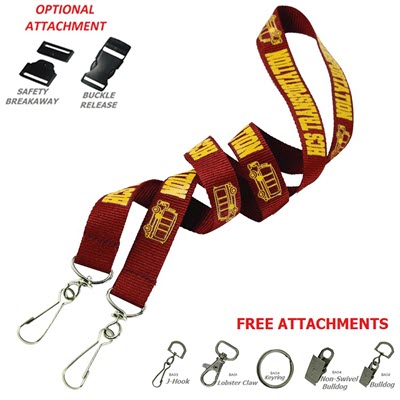 Picture of 5 & 8 INCH CUSTOM OPEN ENDED POLYESTER LANYARD