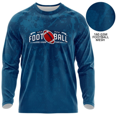Picture of UNISEX 160 GSM FOOTBALL MESH PERFORMANCE SUBLIMATION LONG SLEEVE TEE SHIRT
