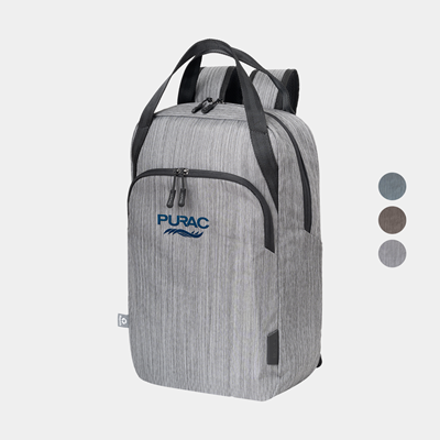 Picture of REJUVE® METRO RECYCLED HEATHER EXECUTIVE BACKPACK RUCKSACK.