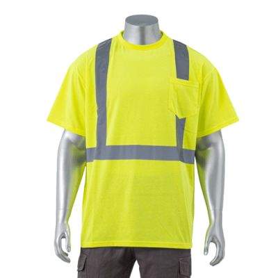 Picture of CLASS 2 POLY-COTTON REFLECTIVE TAPE SAFETY TEE SHIRT with Pocket