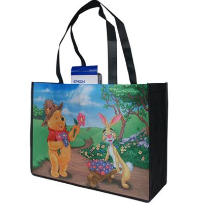Picture of 100 GSM FULL COLOR EXTRA WIDE SHOPPER TOTE BAG with 6 Inch Gusset (16 Inch x 12 Inch x 6 Inch)