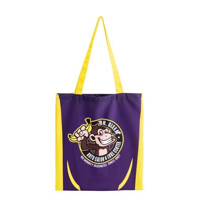 Picture of POLY CANVAS TOTE BAG - 12 OZ SUBLIMATED STURDY SHOPPER TOTE BAG (14 INCH X 16 INCH)