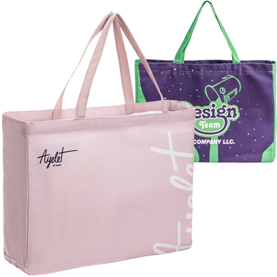 Picture of 12 OZ SUBLIMATED POLY CANVAS SHOPPER TOTE BAG with Gusset