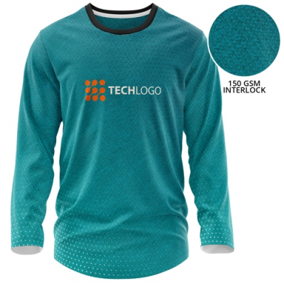 Picture of UNISEX 150 GSM POLY INTERLOCK PERFORMANCE LONG SLEEVE SUBLIMATION TEE SHIRT