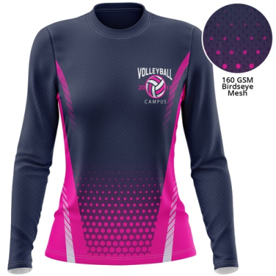 Picture of WOMEN'S 160 GSM BIRDSEYE MESH SUBLIMATION LONG SLEEVE TEE SHIRT