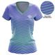 Picture of LADIES 150 GSM POLY INTERLOCK PERFORMANCE SHORT SLEEVE SUBLIMATION V-NECK T-SHIRT